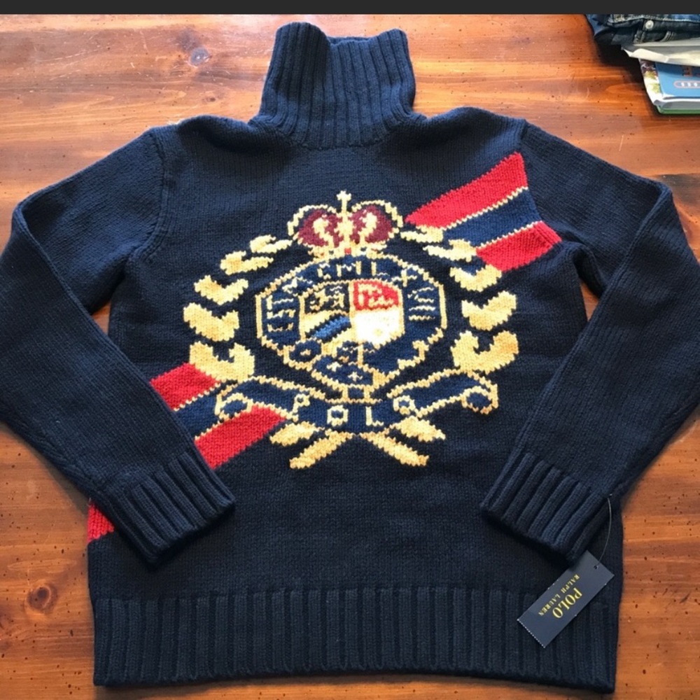 Classic Polo Crest Turtleneck Sweater